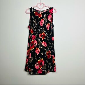 Beacon Apparel Floral Sleeveless Mini Dress Size Large
